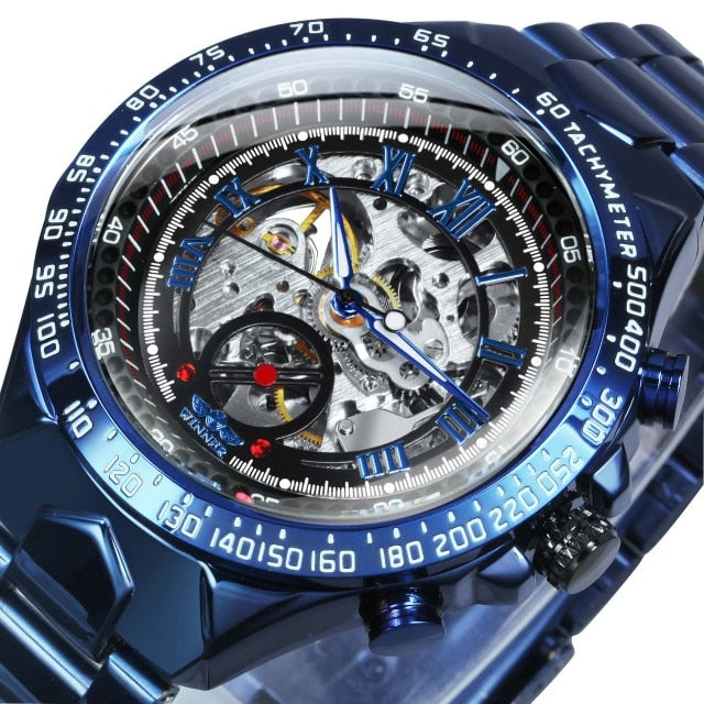 Relógio Blue Orizon Moda Sport Luxo Aço Inoxidável
