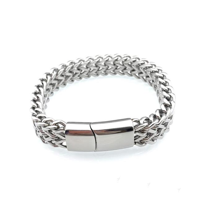 Pulseira De Titânio Camada Dupla 316L Aço Inoxidável