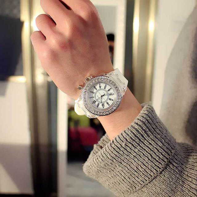 Relógio Moda Casual de Quartzo com Led 2 Cores