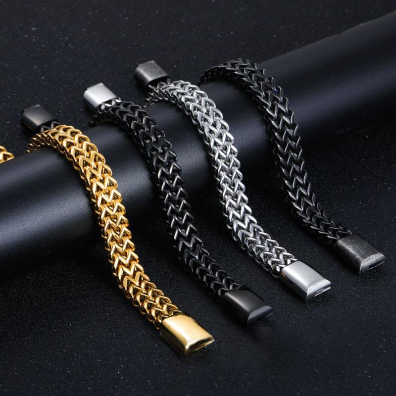 Pulseira De Titânio Camada Dupla 316L Aço Inoxidável