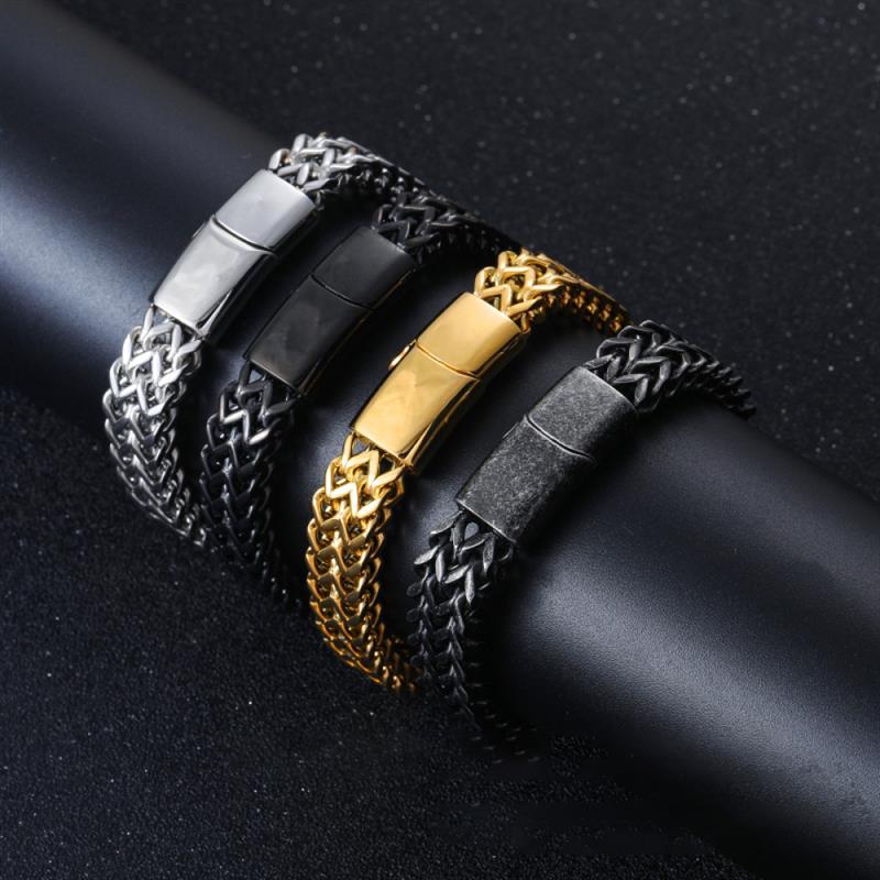 Pulseira De Titânio Camada Dupla 316L Aço Inoxidável