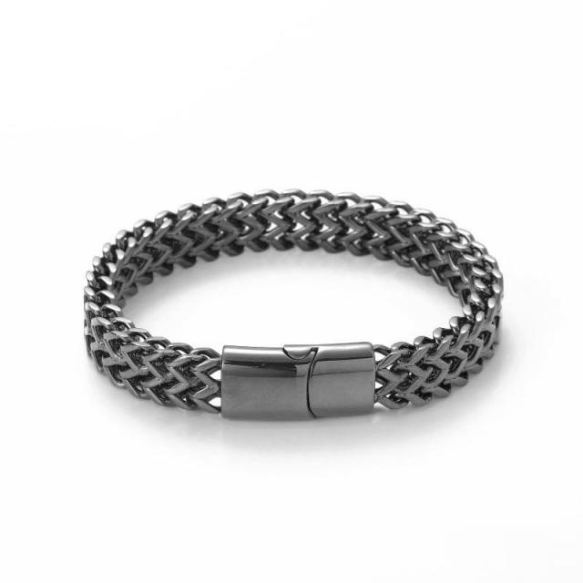 Pulseira De Titânio Camada Dupla 316L Aço Inoxidável