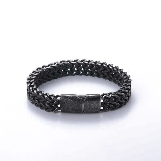 Pulseira De Titânio Camada Dupla 316L Aço Inoxidável