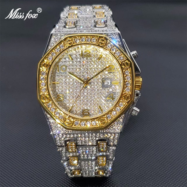 Relógio MissFox Luxury Brand Cravejado de Zircônia Cubica