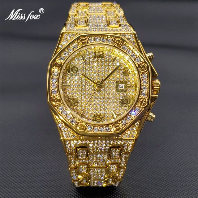 Relógio MissFox Luxury Brand Cravejado de Zircônia Cubica