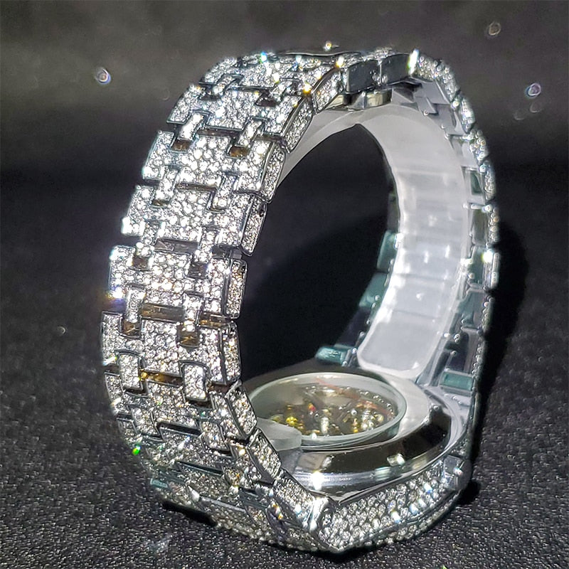 Relógio Mecanical MissFox Diamond Luxury Skeleton