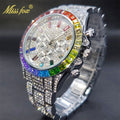 Relógio MissFox Estilo ICE Watchs Cravejado De Zirconia Cubica
