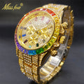 Relógio MissFox Stilo ICE Watchs Cravejado De Zirconia Cubica