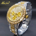 Relógio MissFox Estilo ICE Watchs Cravejado De Zirconia Cubica