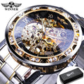 Relógio Masculino Transparente Diamound luminouss Luxo