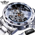 Relógio Masculino Transparente Diamound luminouss Luxo