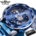 Relógio Masculino Transparente Diamound luminouss Luxo