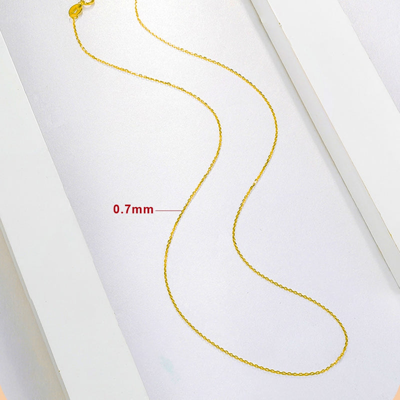 Corrente de Ouro 18k Maciça com 0,9 mm Linha Premium Gold