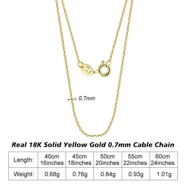 Corrente de Ouro 18k Maciça com 0,9 mm Linha Premium Gold