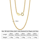 Corrente de Ouro Rinntin 750(18K) Pura 1,5mm Premium Deluxe