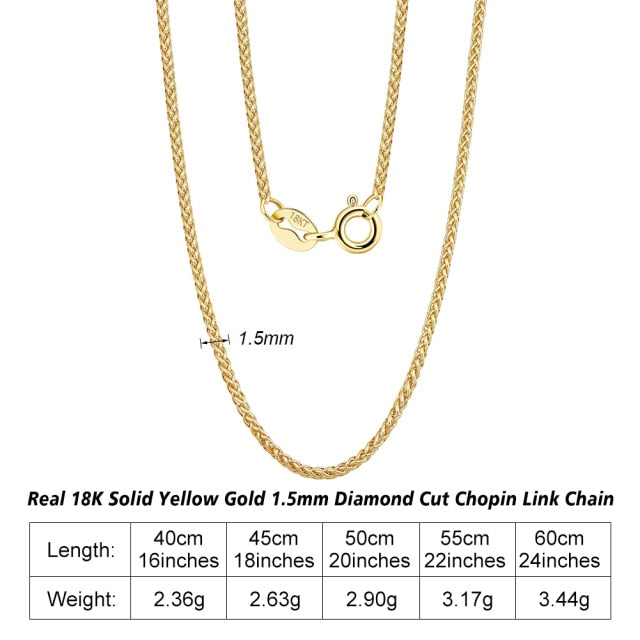 Corrente de Ouro Rinntin 750(18K) Pura 1,5mm Premium Deluxe