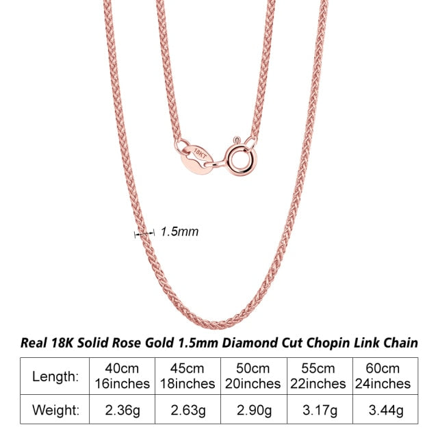 Corrente de Ouro Rinntin 750(18K) Pura 1,5mm Premium Deluxe
