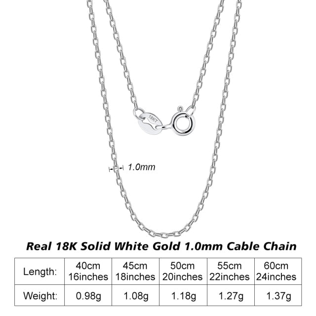 Corrente  Rinntin de ouro 18k MACIÇO 1.0mm linha Premium Gold
