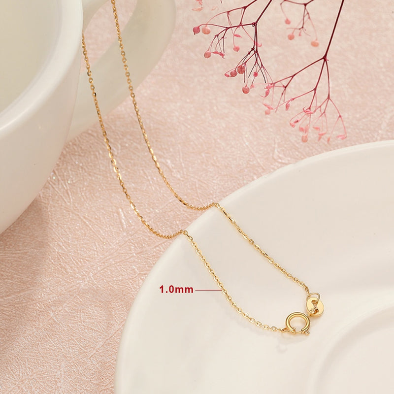 Corrente de Ouro 18K MAÇIÇO  Elo cubano 1.0 mm linha Premium Gold