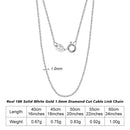 Corrente de Ouro 18K MAÇIÇO  Elo cubano 1.0 mm linha Premium Gold