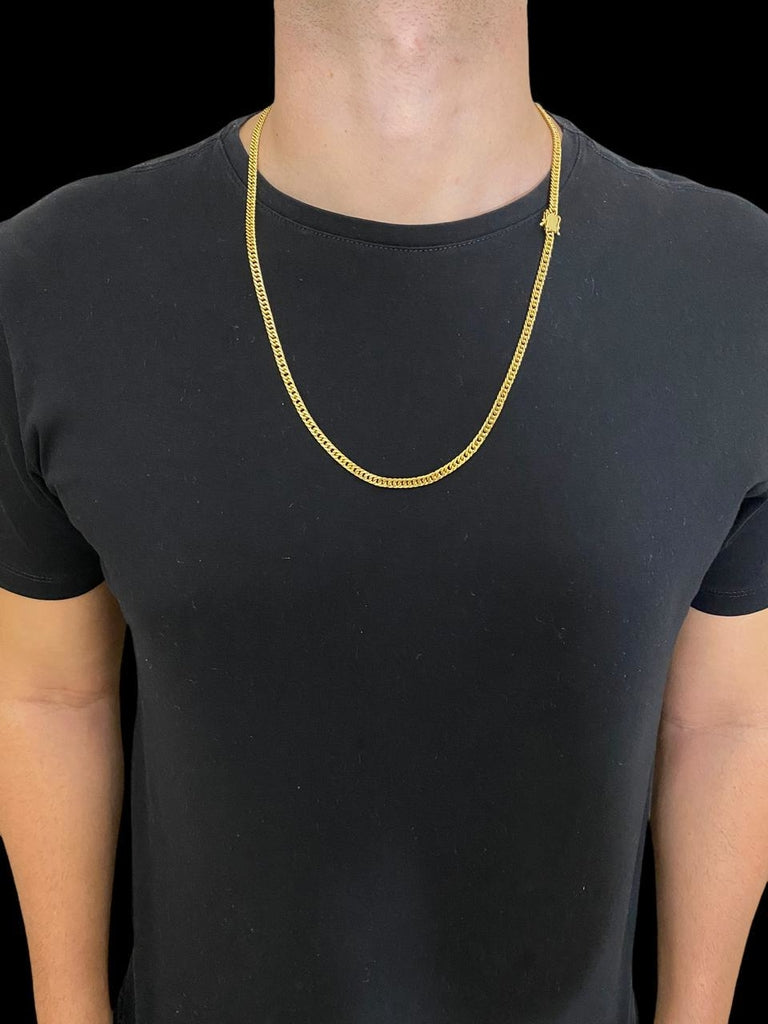 Corrente Grumet 5mm Banhada Ouro 18K