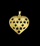 Cordão 8mm Friso S Feminino + Pingente  - Banhado a Ouro 18K