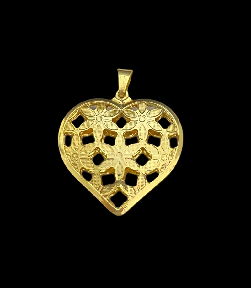 Cordão 8mm Friso S Feminino + Pingente  - Banhado a Ouro 18K